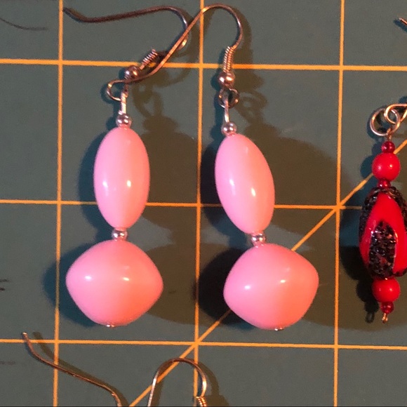 6 pairs of handmade earrings lot 2 - Picture 2 of 7